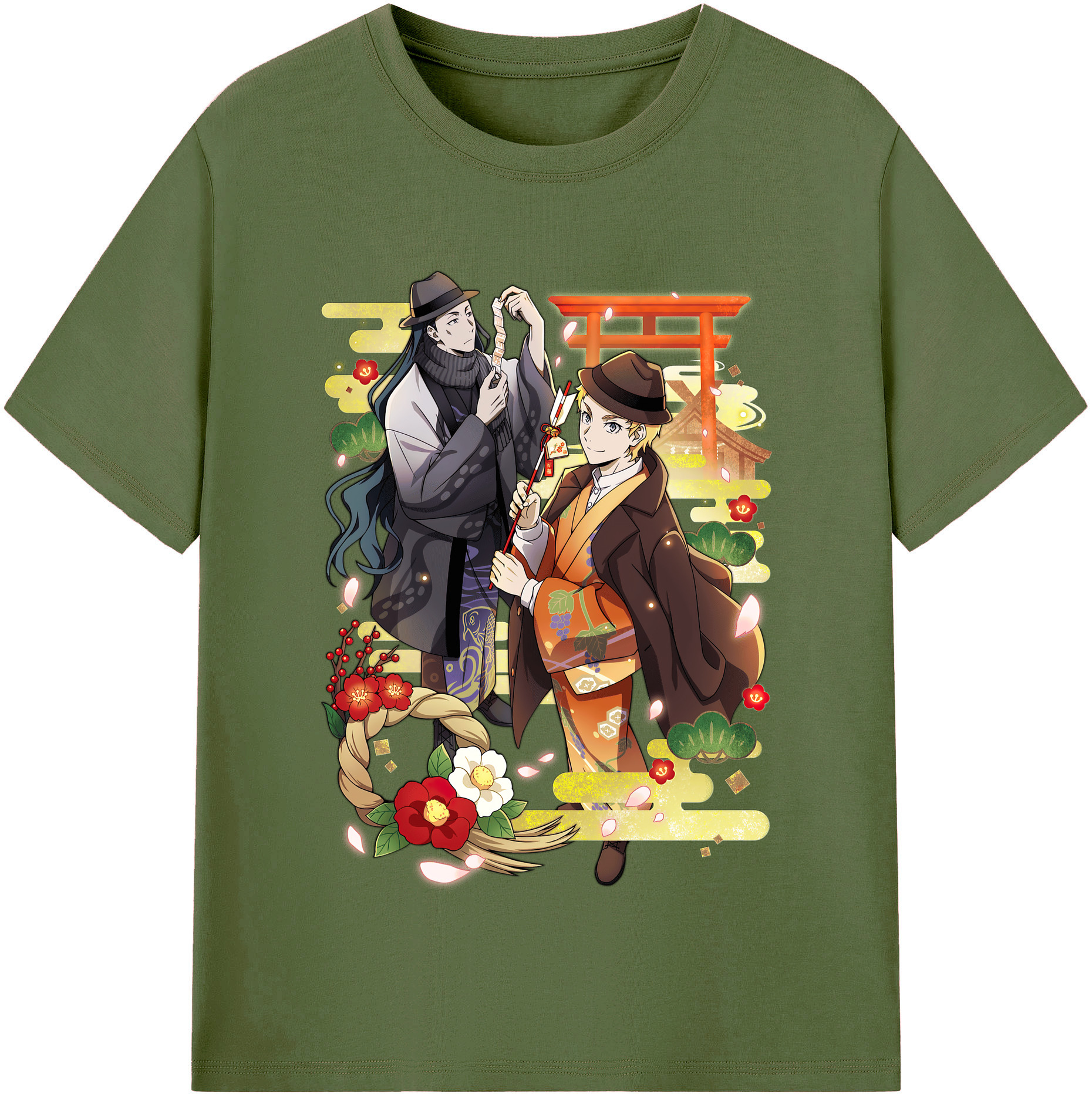 （画像用） 文豪ストレイドッグス Bungo Stray Dogs 綿100％半袖Tシャツ（フロントプリント）
